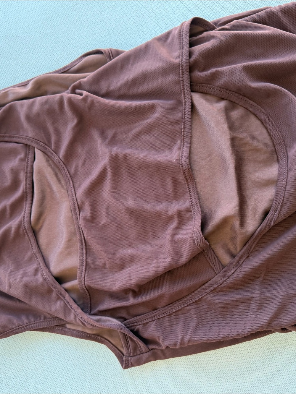 Peppermayo Mauve Brown Seamless Scoop Crop Top